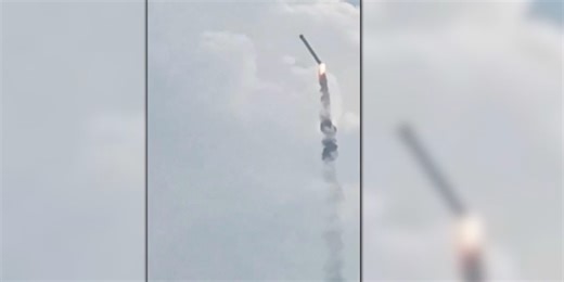 Watch: Chinese rocket catches fire after accidental launch, causing massive explosion