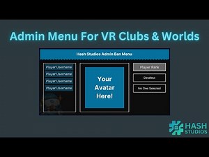 [v1.5] Hash Studios Admin Ban Menu [UdonSharp] [SDK3]