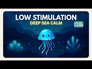 Calm Bioluminescent Ocean Video for Babies | Soft Glowing Deep Sea Creatures (15 Minutes)