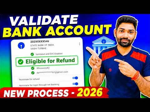 How to Add/Validate Bank Account in Income Tax Return(ITR) e-filing Portal 2026-27 | EVC Enable