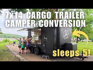 7x14 Cargo Trailer Camper Conversion Tour | Family of 5!