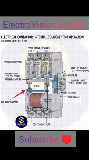 Electrical Contactors : Intarnal Components & Opretion #electrical #contactor #equpments