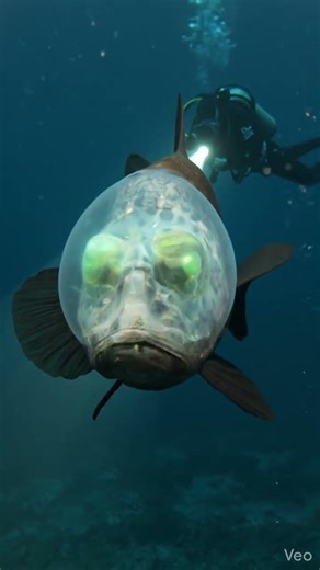 Diver Found a Fish With a Transparent Head…