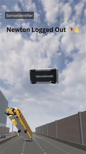 Newton Logged Out 🥀✌️| Roblox Car Crash Studio #fyp #roblox #crashphysicsgame #physicsfails #newton