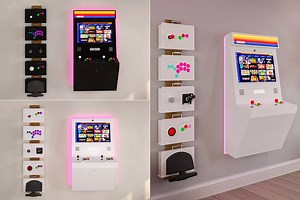 First Look at Polycade Sente, a Retro-Style Modular Arcade Machine with Swappable Controls