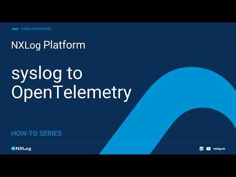 How-to series: syslog to OpenTelemetry