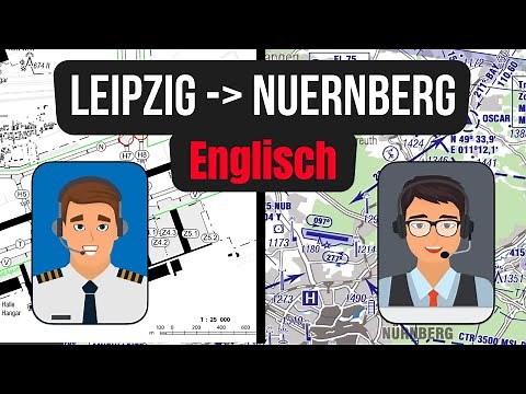 VFR radio communication: Leipzig EDDP - Nuremberg EDDN in English (BZF 1)