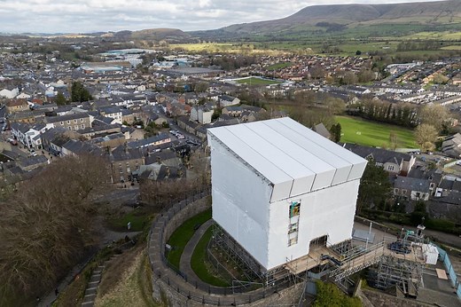 Clitheroe Castle keep £2.3m. restoration kept under wraps as work continues