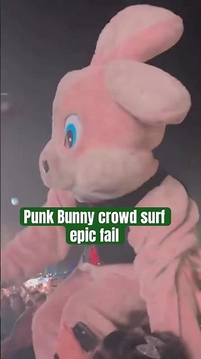 Punk Bunny crowd surf epic fail at Ohana Fest 🤣