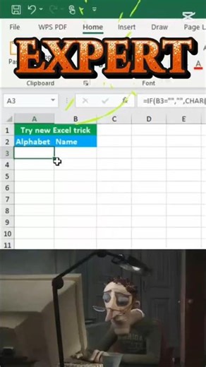 Beginner vs Expert 🔥 Auto Insert Alphabet Instead of Serial Number in Excel | Official Excel Pro