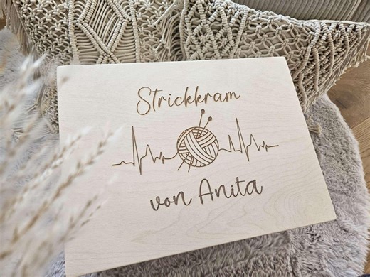 Storage Box for Knitting Supplies / Wooden Box for Organizing Knitting Materials / Storing Wool and Knitting Needles / Large Storage Box for Sewing Supplies - Etsy