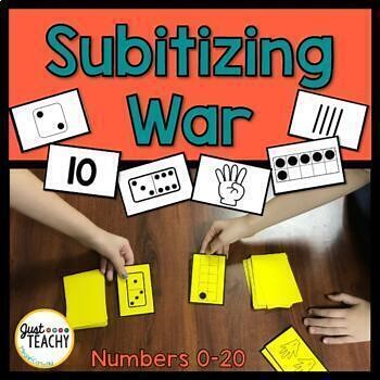 Subitizing War Number Sense Math Partner Game