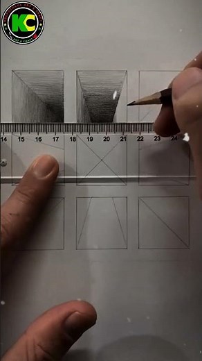 How To Draw 3D Hole Illusion using 9 Square Shapes | Easy Optical Illusion Drawing Tutorial