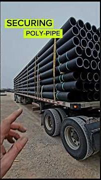 Poly pipe securement for flatbed trucking