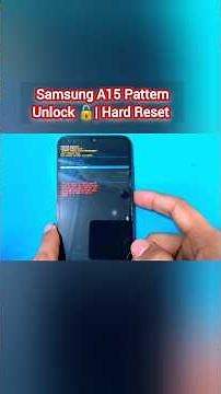 Samsung A15 Pattern Unlock 🔓| Hard Reset | Password Remove | Factory Reset | #shorts