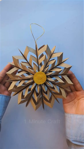 How to make 3D Snowflake tutorial video #cristmasdecor #papercrafts #diy