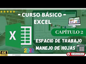 CURSO DE EXCEL - CAPÌTULO 2, Espacio de trabajo, Manejo de hojas.🥇🥇2023