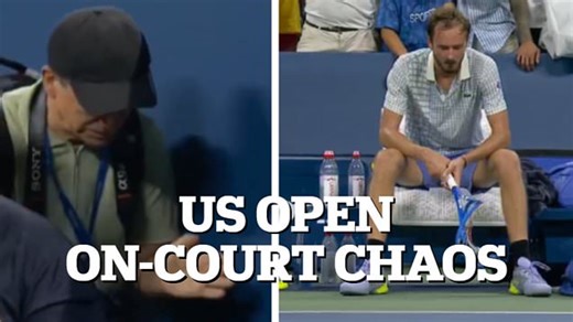 US Open descends into chaos after photographer walks onto court