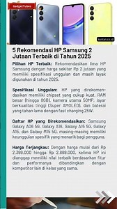 5 Rekomendasi HP Samsung 2 Jutaan Terbaik di Tahun 2025 #hpmurah #hpbaru #samsung #hpsamsungmurah