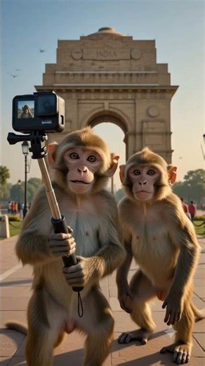 🐵 Tiger Vlogger Visits India Gate! 🐯🎥 | Funny AI Travel Vlog