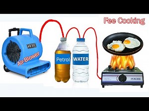 How to Cooking by Gasoline (Fuel) Fire Gas | Free Energy - Easy to do.