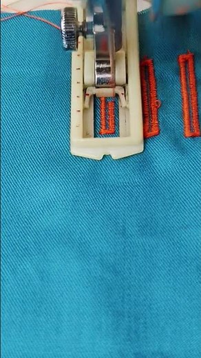 Sewing buttonhole pattern using a Janome sewing machine #sewingtechnique
