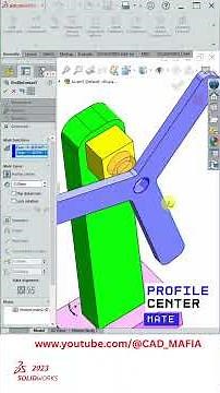 SolidWorks Profile Center Mate #solidworkstutorial #solidworks #solidworkstips #cadmafia #reels