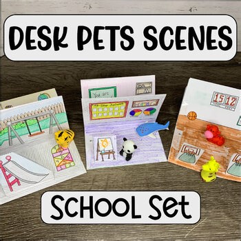 Desk Pet Scenes School Set | Desk Pet Habitat