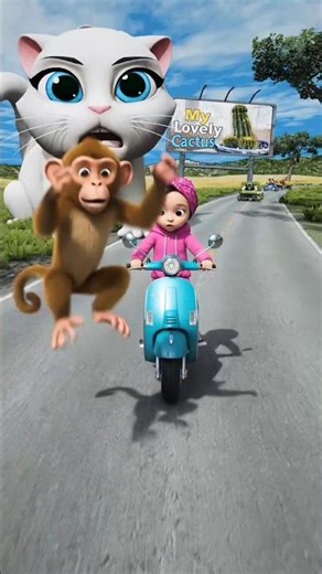 Small Monkey Jumping On The Road Vs Crazy Car Running On The Road BeanmNG Driver