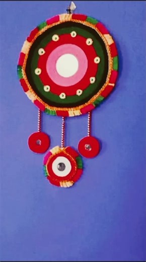 DIY Beautiful mirror craft. l #wallhanging 🪞❤️#diy #art #trendingshorts