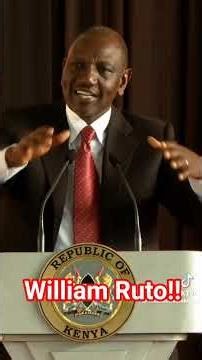 Pre: William Ruto!!! talk to Kenyan people