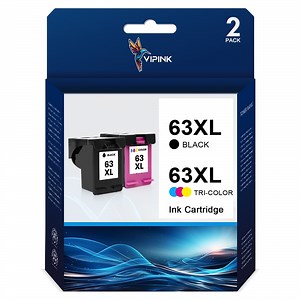 63 63xl Ink Cartridge Compatible for HP 63XL Ink 63 Black and Tri-Color for Officejet 3830 4650 5255 5258 4655 5252 Envy 4520 4512 Printer (2 Pack)