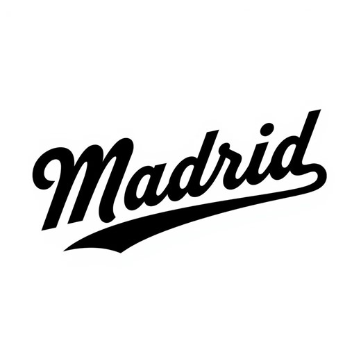 Madrid Retro Script SVG Logo | Vintage Baseball Script | Digital City Vector Typography - Etsy