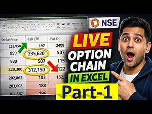 Excel Me OPTION CHAIN Data Kaise IMPORT Kare | FETCH Option Chain in Excel | PART-1