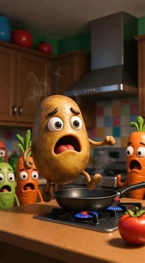 potato is crying #emotional #cartoon