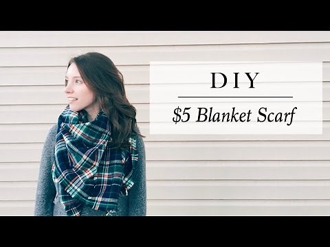 DIY NO SEW BLANKET SCARF || Katie Bookser