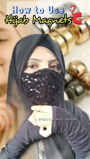 How to use magnetic pin (Hijab pin📍) #hijab #hijabstyle #hijabpin