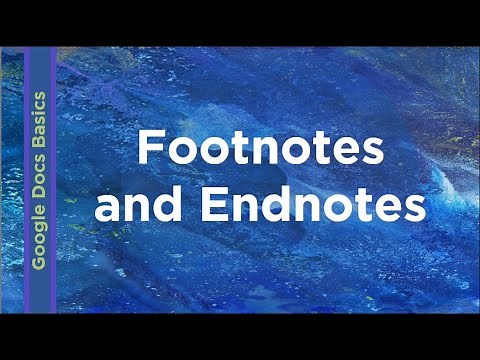 Google Docs Basics - Footnotes and Endnotes | Technology Education