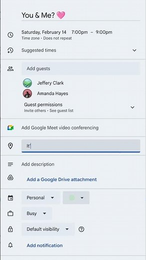If the V-Day plan isn’t in Google Calendar, is it even a plan?