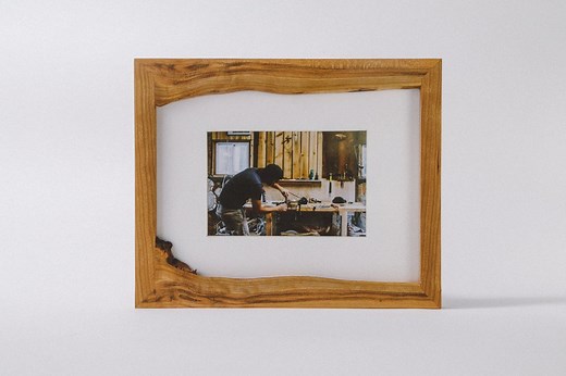 Live Edge Frame. Custom Sizing. Cherry Wood With Walnut Accents, Picture Frame - Etsy