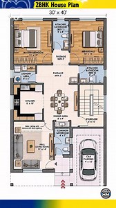 Most people underestimate a 30'x40' lot—until they see this plan. Designed with a full 1200 square feet of usable space, this 2BHK layout delivers two spacious bedrooms, well-planned bathrooms, a comfortable living area, and a modern kitchen with dining space. Clean circulation, practical room sizes, and a no-waste layout make this home ideal for families who want maximum comfort without overspending on land. Proof that smart design beats bigger plots every time. #2BHKHousePlan #30x40House #1200
