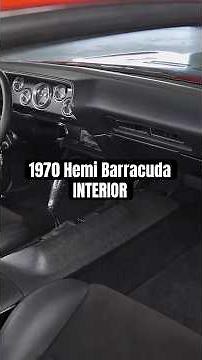 Pristine interior of a 1970 HEMI powered Barracuda😍