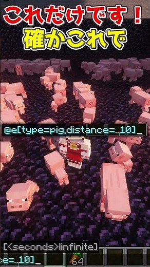 コマンドで対象範囲を指定する方法！！【ゆっくり実況】#マイクラ #minecraft #ゆっくり実況 #ゆっくり茶番 #shorts