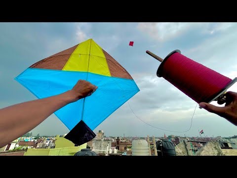 Kite Fighting With RED 🔥 Manjha & kite cutting | kites vlogs | kite