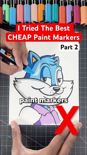 I Tried The Best CHEAP Paint Markers! Pt2 🎨 #drawing #shorts #art