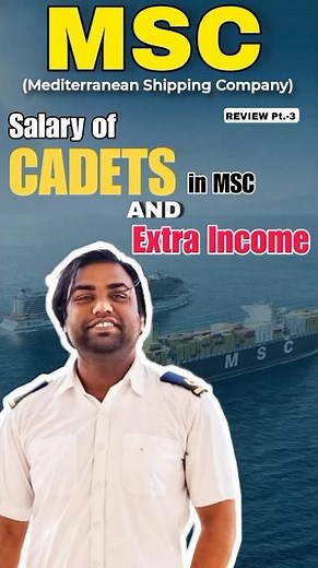 Mediterranean shipping company review part-3:Salary of cadets in MSC and extra income #dollar #msc