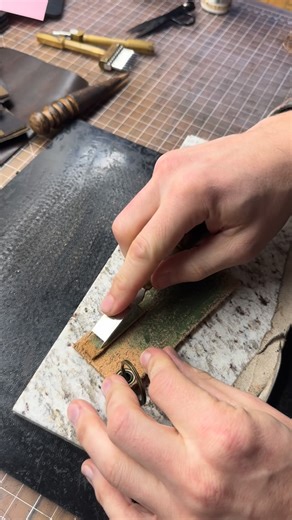 20K views · 232 reactions | Sharp tools make all the difference. I like to keep this French skiver sharp by using this little strop with some rubbing compound | Redeemed Creations Co | Facebook