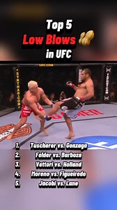 TOP 5 LOW BLOWS #lowblow #ufc #mma #moments #mmafighter #youtubeshorts | Kamaru Usman Fans Page