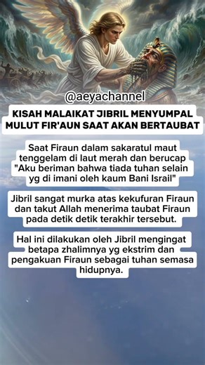 Kisah Malaikat Jibril yg menyumpal mulut Firaun#storyislami #firaun
