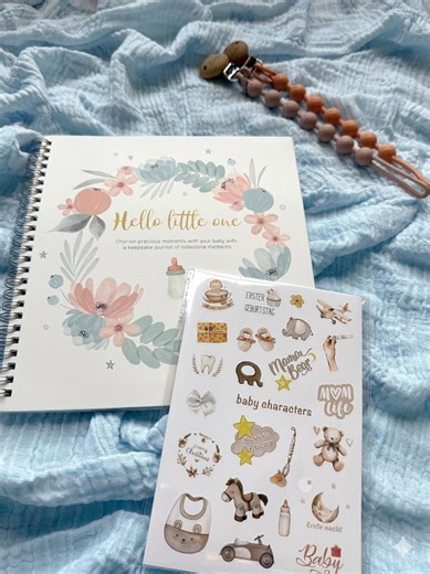 Baby Boy Memory Book, First Year Milestone Journal, Keepsake Scrapbook With Stickers - Etsy